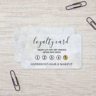 Moderna y elegante tipografía Tarjeta de fidelidad