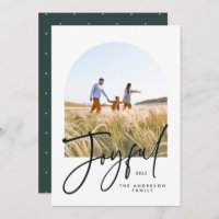 Moderna y elegante tipografía verde 1 foto Navidad