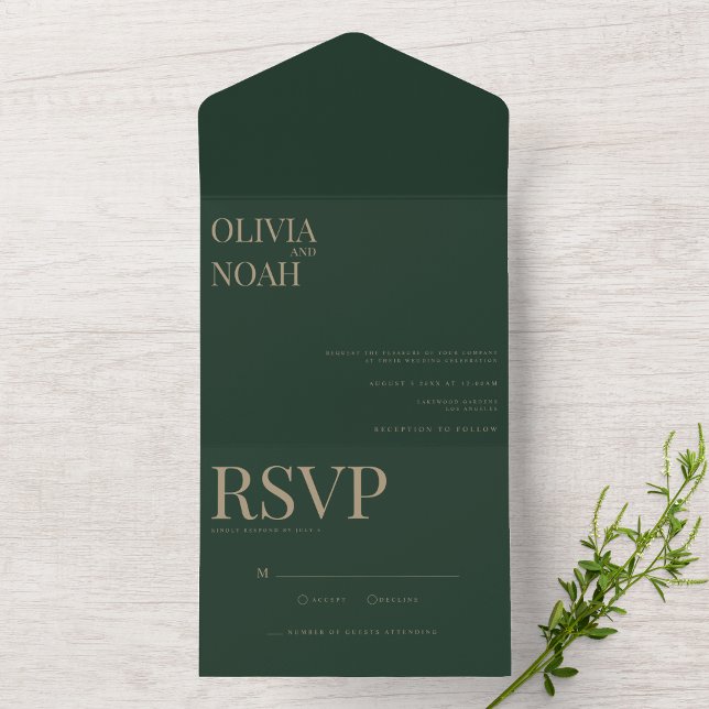 Moderna Y Elegante Todo En Una Tarjeta De Invitaci (Subido por el creador)