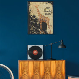 Moderna y hermosa jirafa de arte animal