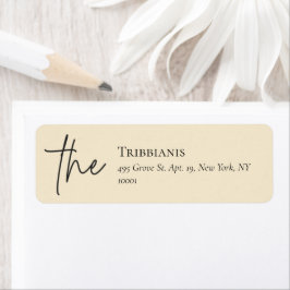 Moderna y Minimalista | Etiqueta Beige