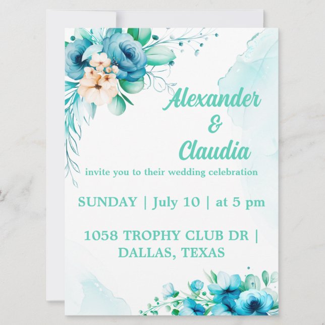 Moderna y Minimalista | Invitación a la boda (Anverso)