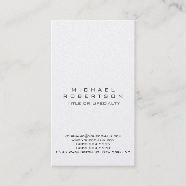 Moderna y moderna tarjeta de presentación (Anverso)