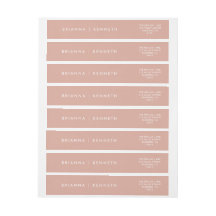 Moderna y sencilla boda elegante rosada y turbia