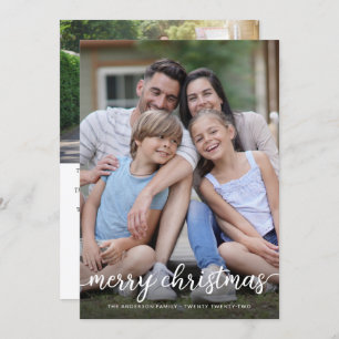 Moderna y sencilla Navidad con 2 fotos