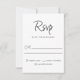 Moderna y simple boda casual RSVP