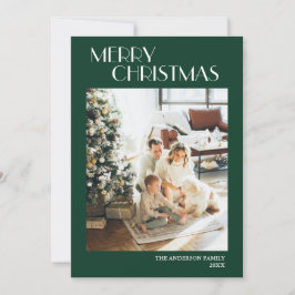 Moderna y simple foto verde de Navidad