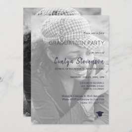 Moderna y simple invitación a una fiesta de gradua