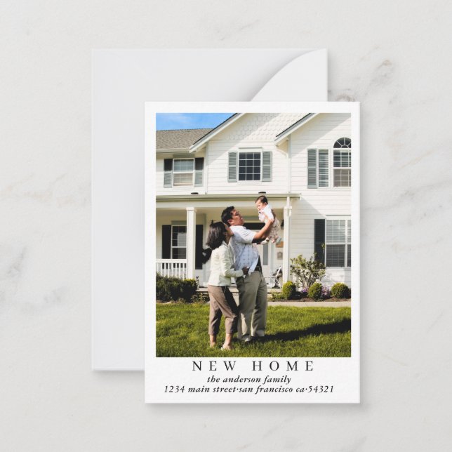 Moderna y simple Invitación móvil de fotos en el h (Anverso)