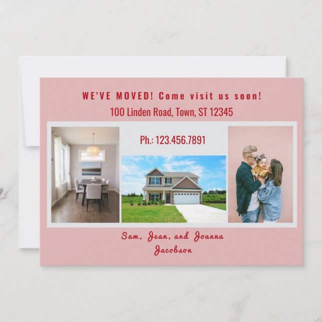 Modernas 4 fotos que hemos movido la Invitación (Anverso)