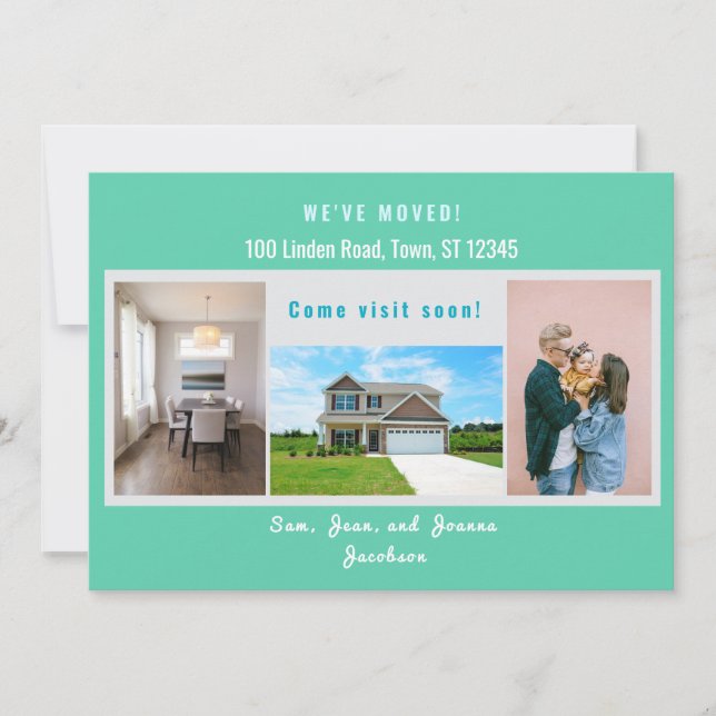 Modernas 4 fotos que hemos movido la Invitación (Anverso)