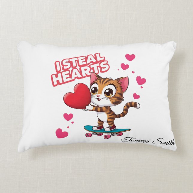 Modernas almohadas de San Valentín para Mascotas y (Anverso)