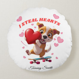 Modernas almohadas de San Valentín sentimental par