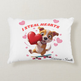 Modernas almohadas de San Valentín sentimental par