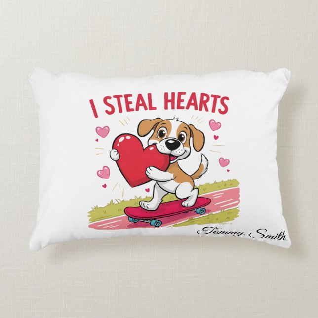 Modernas almohadas de San Valentín sentimental par (Anverso)