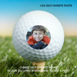 Modernas bolas de Personalizado Photo Golf<br><div class="desc">Sorprenda su favorito Golfer and Golf Lover con estas magníficas pelotas de golf de personalizado fotográfico y accesorios de golf a juego. Personalizar estas pelotas de golf con tu foto favorita, perfecta para el día del padre, el Día de la Madre, los navidades y los cumpleaños de tu padre o...</div>