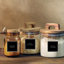 Modernas etiquetas de cocción y almacenamiento en