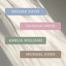 Modernas etiquetas de nombres impermeables para ni