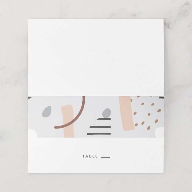 Modernas formas Memphis Tarjeta de Escort de Tan/ (Exterior desplegado)