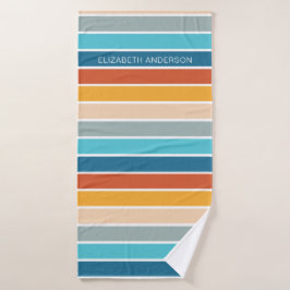 Modernas franjas de atardecer retro personalizadas