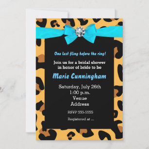 Modernas Invitaciones de Fiesta con Lazo Azul y Es