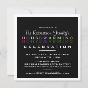 Modernas invitaciones para fiestas de cambio de ho