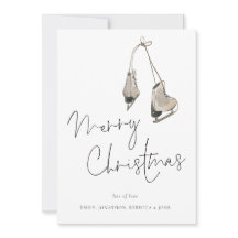 Modernas patinetas de hielo Feliz Navidad