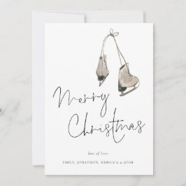 Modernas patinetas de hielo Feliz Navidad