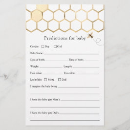 Modernas predicciones de abejas para tarjeta Baby