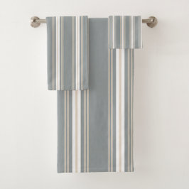 Modernas rayas rayadas, azul Minimalista y crema