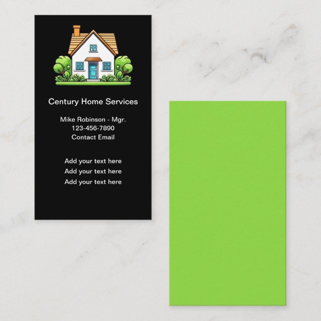 Modernas tarjetas de negocios de moda para servici (Anverso / Reverso)