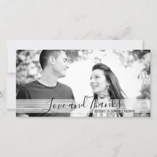 Modernas tarjetas fotográficas de amor y agradecim