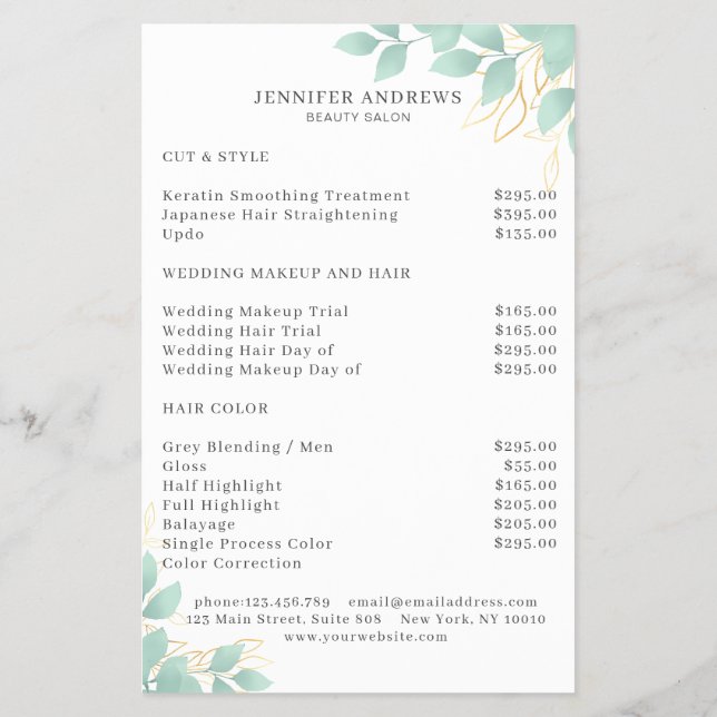 Moderner, Wei-Grün Leafy Flyer (Atrás)