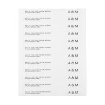 Moderno 24 x Thin Custom Wedding Return Address