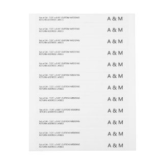 Moderno 24 x Thin Custom Wedding Return Address
