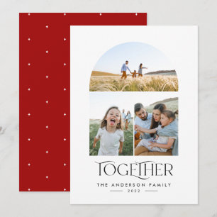 Moderno 3 arco rojo fotográfico junto a la tipogra