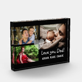 Moderno 3 Collage de fotos Te Ama Papá