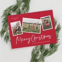 Moderno 3 Collages de fotos Feliz Navidad