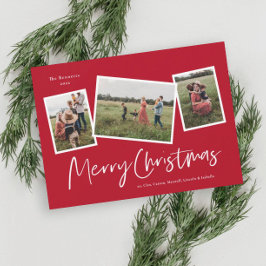 Moderno 3 Collages de fotos Feliz Navidad