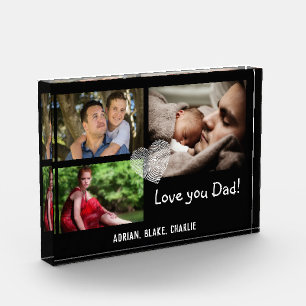 Moderno 3 Collages de fotos Te Amas Papá Regalo