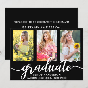 Moderno 3 Invitación a la fiesta de graduación fot