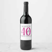 Moderno 40 y fabulosas etiquetas de vinos de cumpl