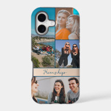 Moderno 4 Fotos amigos Collage iPhone Case