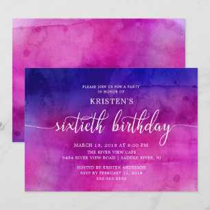 Moderno 60.ª Invitación a la fiesta de cumpleaños