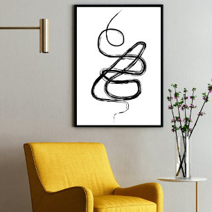 Moderno Abstracto Brote De Cepillo Continuo Arte D