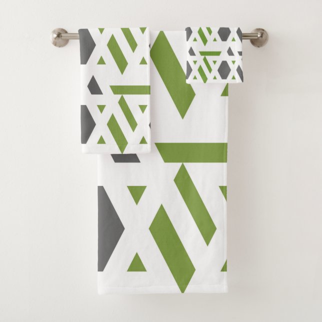 Moderno, abstracto, gris, verde oliva, blanco (In situ)