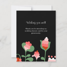 Moderno Agradecimiento Caprichoso Floral Boda Duch
