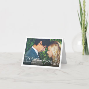 Moderno Agradecimiento de Boda con Foto en Estilo