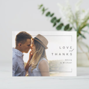 Moderno agradecimiento de boda minimalista chic co