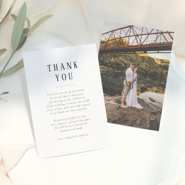 Moderno agradecimiento fotográfico de boda tipo rú (Subido por el creador)